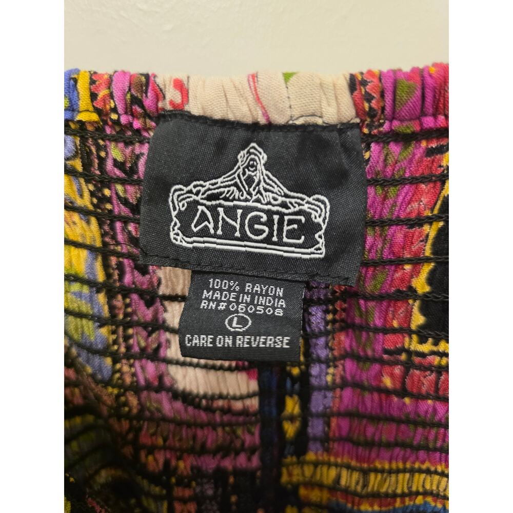 Angie Patchwork Smocked Boho Dress - Picture 3 of 6